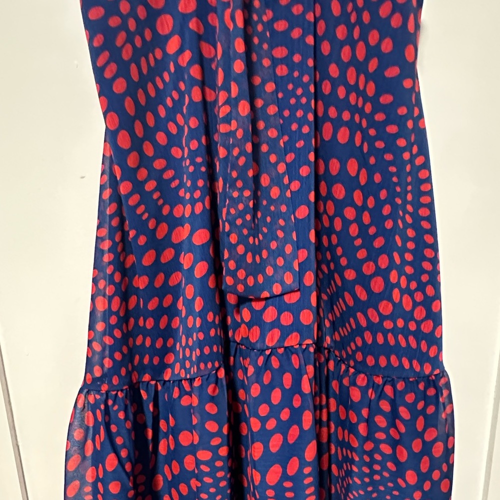 Staud Marlow Dress | Lapis Wavy Dot, size S - Picture 5 of 7